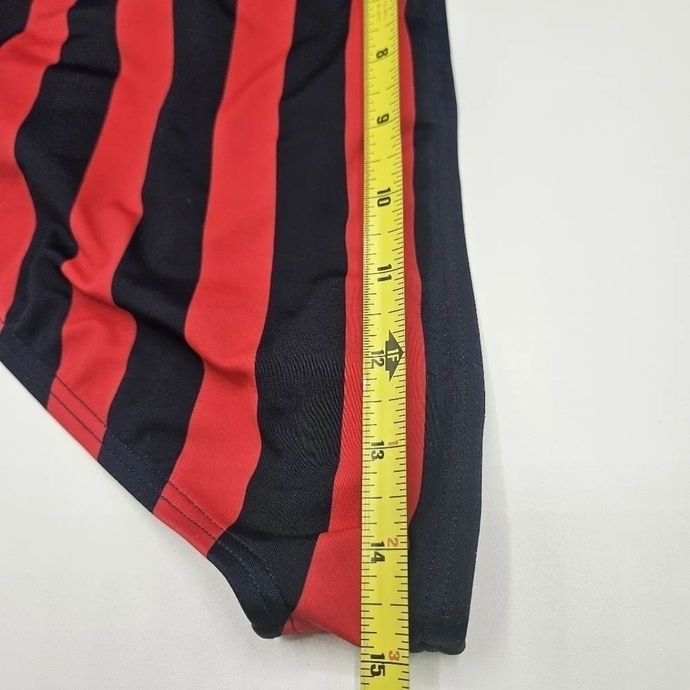 NWT DKNY swim iconic Striped bikini bottom only size medium